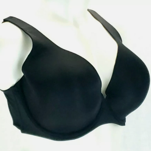 Catherines Plunge Bra Womens Medium Coverage Underwire Black Plus Size - Picture 2 of 3